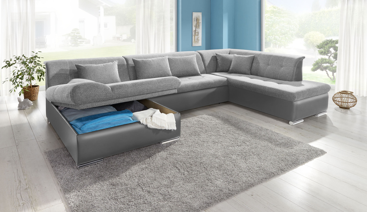 Wohnlandschaft mit Bettfunktion