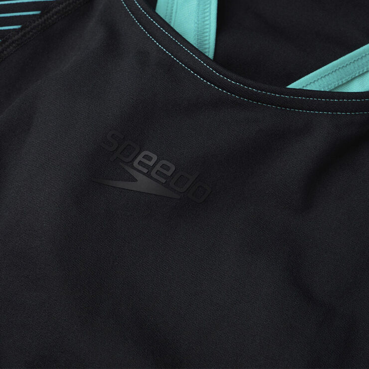 Speedo Fit Laneback badedragt Sort