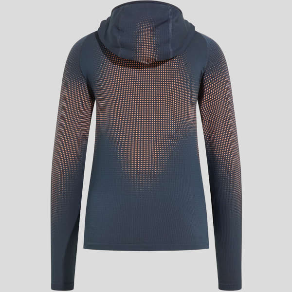 Veste polaire randonnée ODLO X-ALP PK WINDPROOF MID LAYER FULL ZIP W INDIA INK/LIVE WIRE