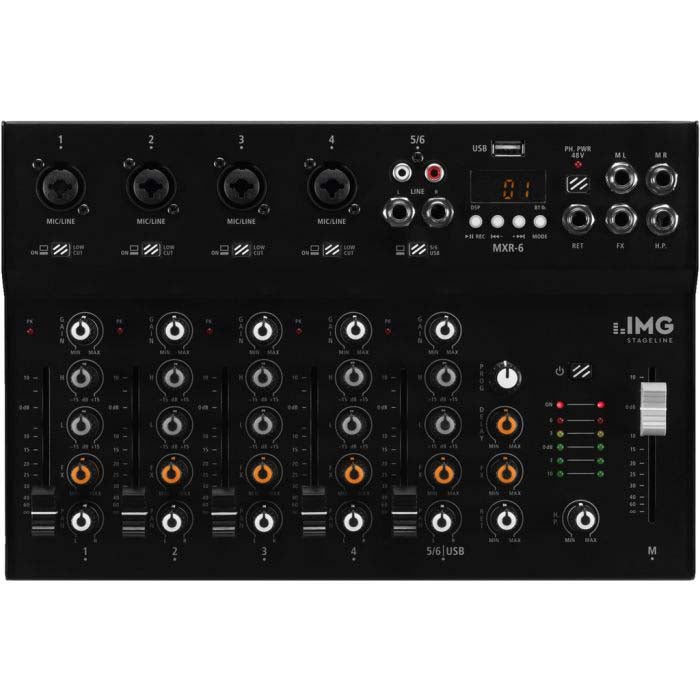 IMG Stageline MXR-6 analoog mengpaneel met USB
