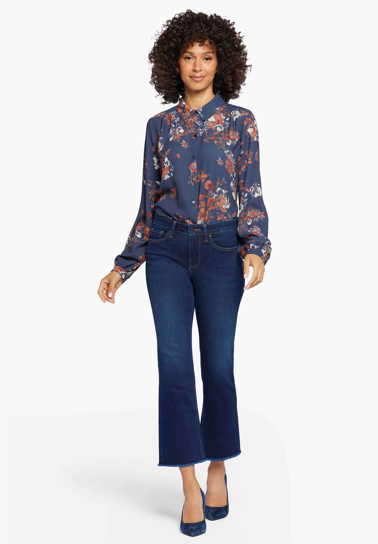 NYDJ| Damen Ankle-Jeans Barbara Bootcut Ankle Fray Hem