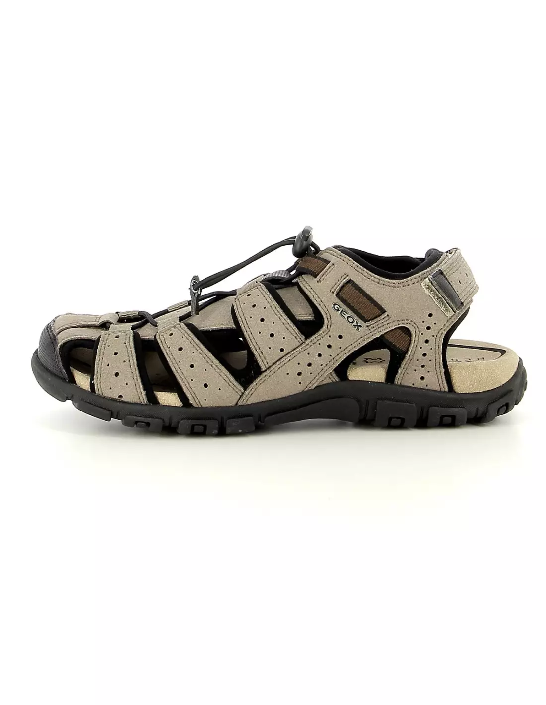 GEOX GEHABSOL U6224B TAUPE BLK - Sandales, mules & nu-pieds Taupenoir