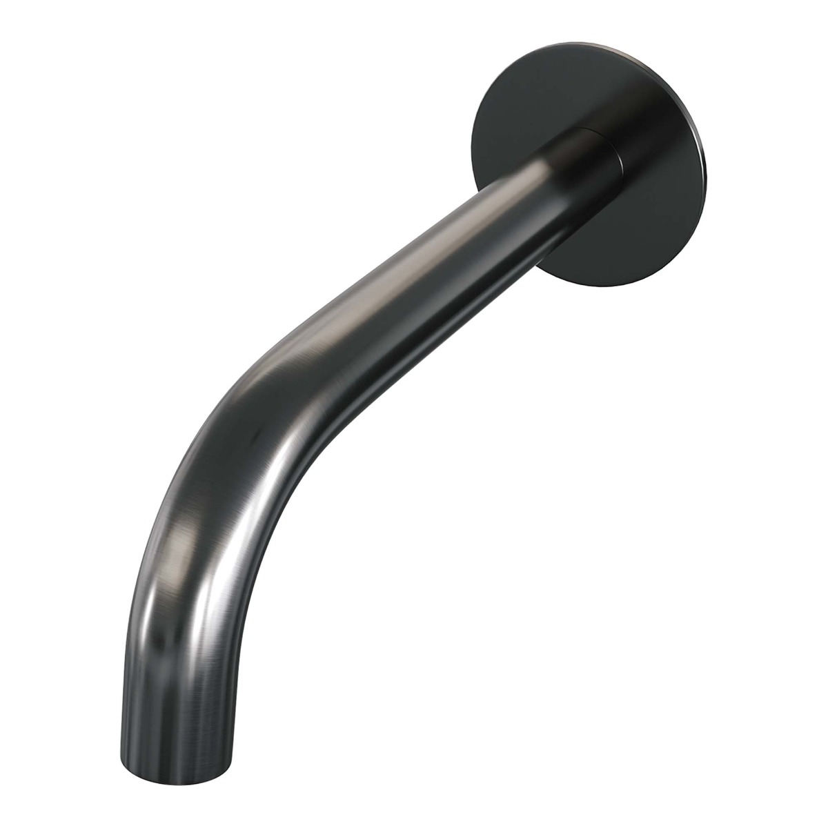 Brauer Gunmetal Edition thermostatische inbouw badkraan met uitloop en staafhanddouche set 3 gunmetal geborsteld PVD