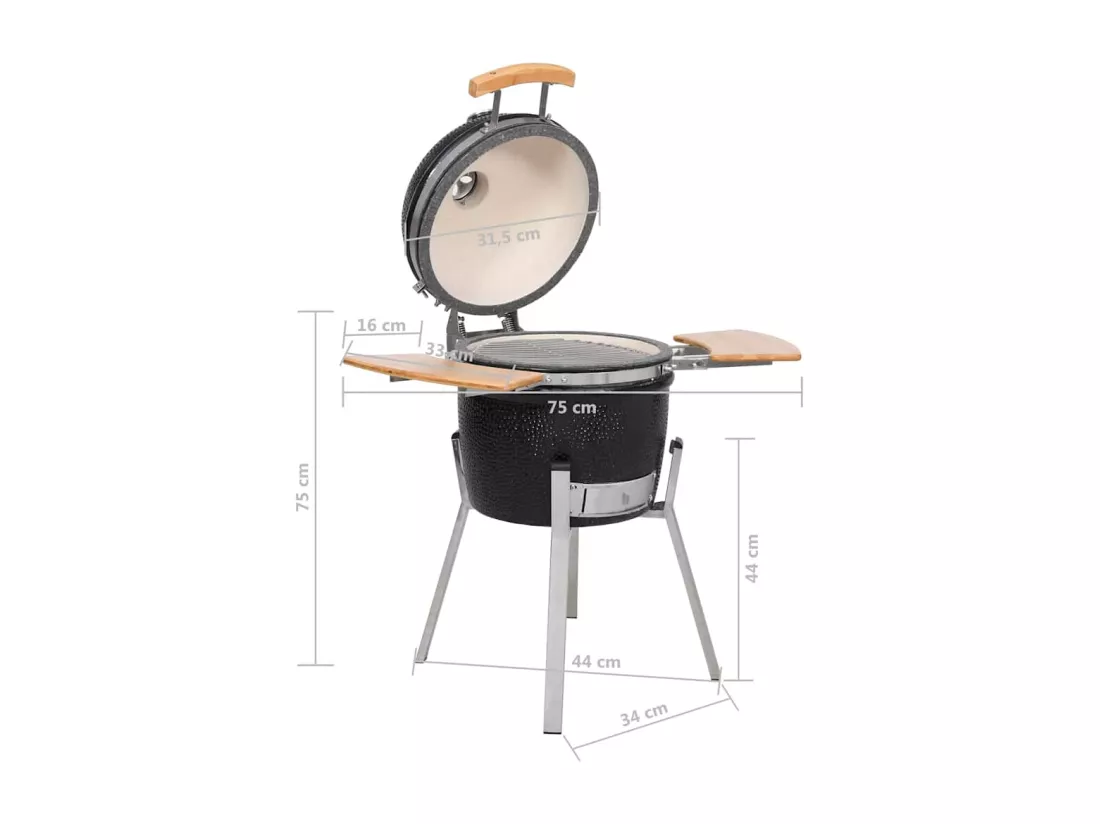 Barbecue à fumoir Kamado Céramique 76 cm
