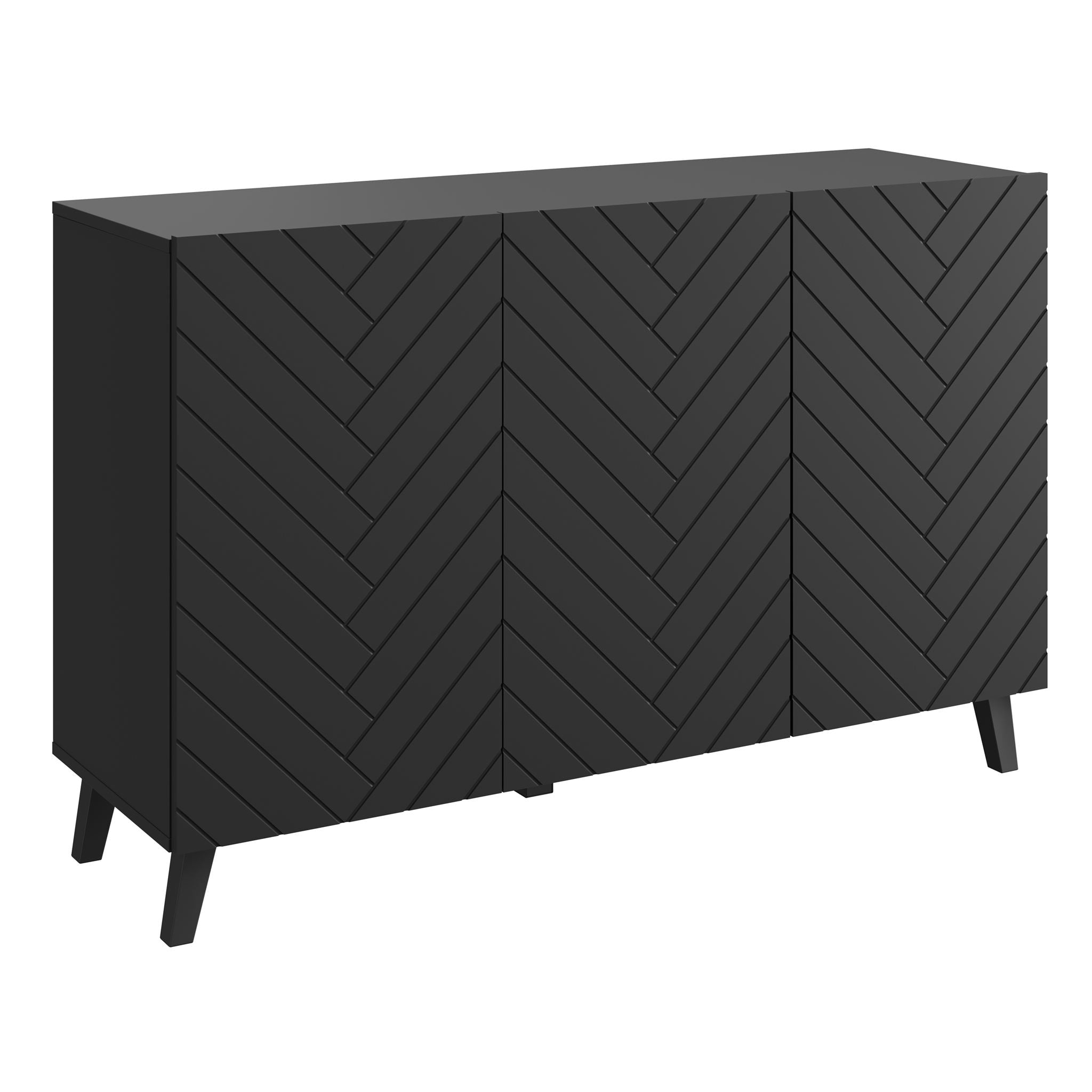 Meubella - Dressoir Pulse 3 - Zwart - 120 cm