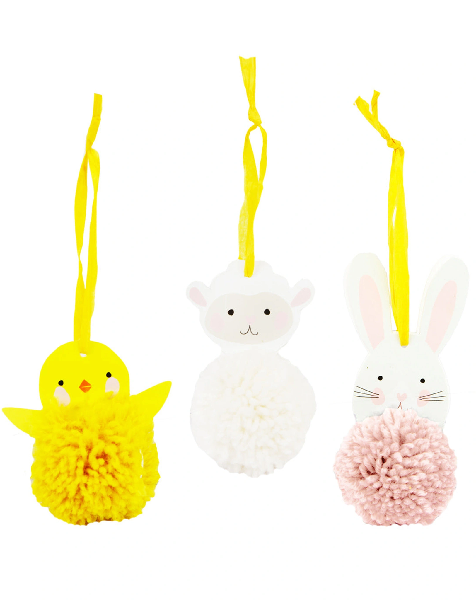 Pom-Pom Bastelset OSTERN 6-teilig