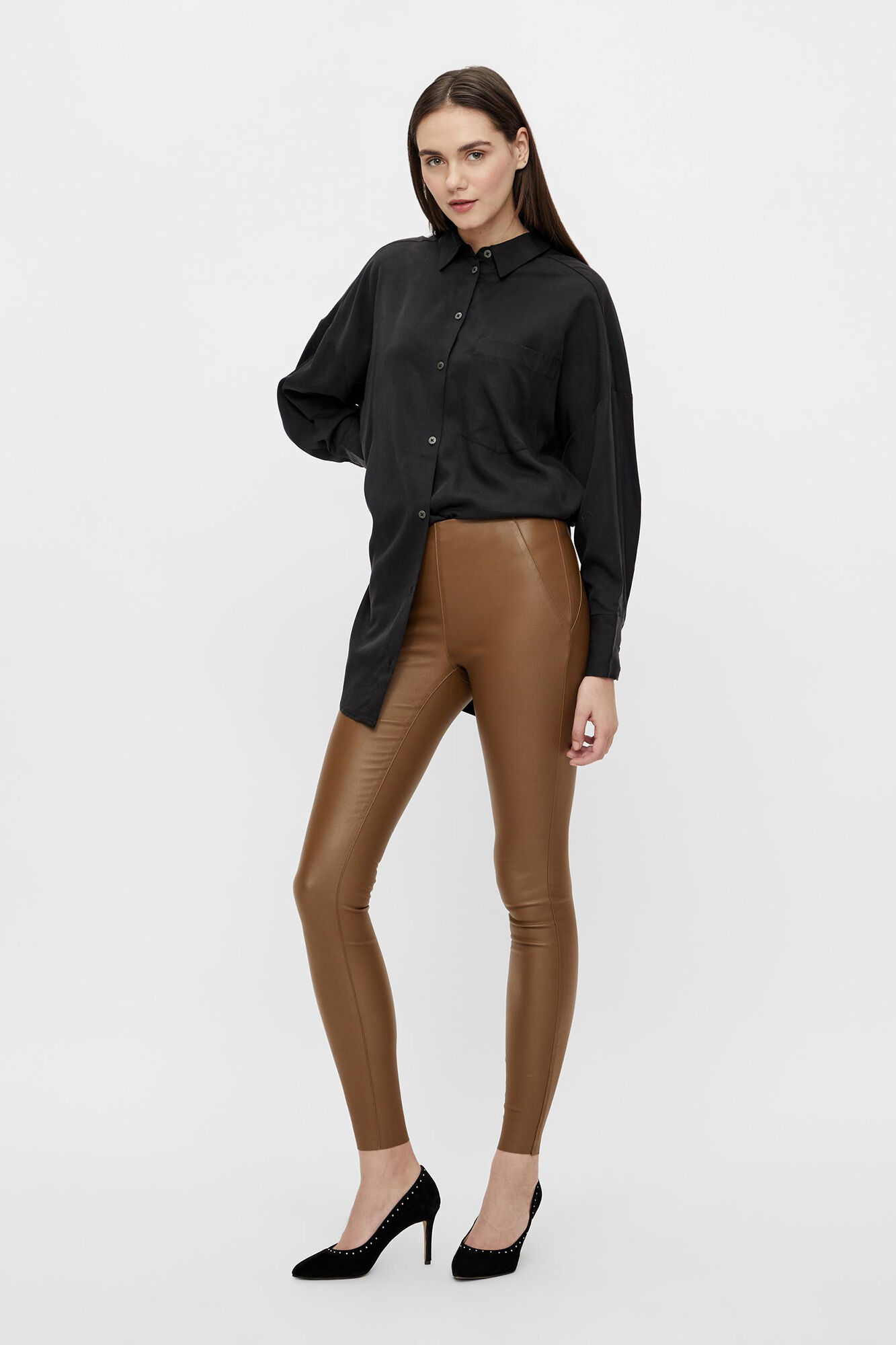 Legging encerada - Marrom