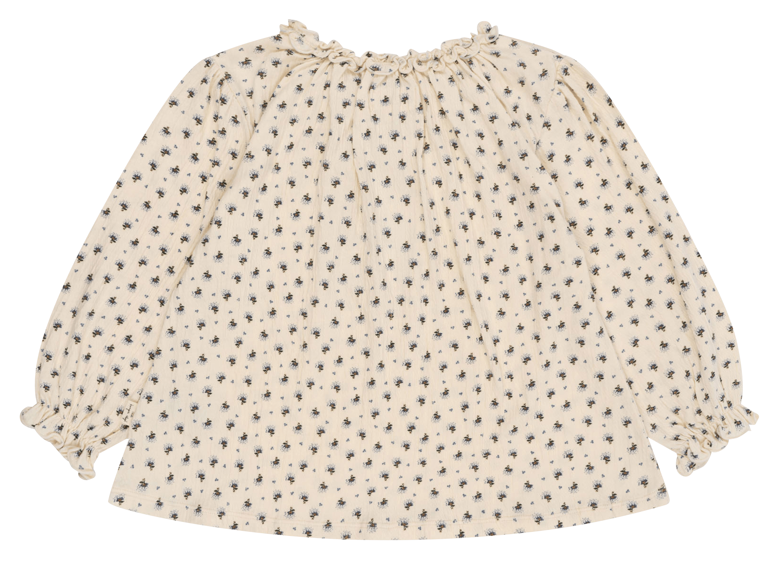 CHLEO - Chemisier à motifs en coton bio| Beige