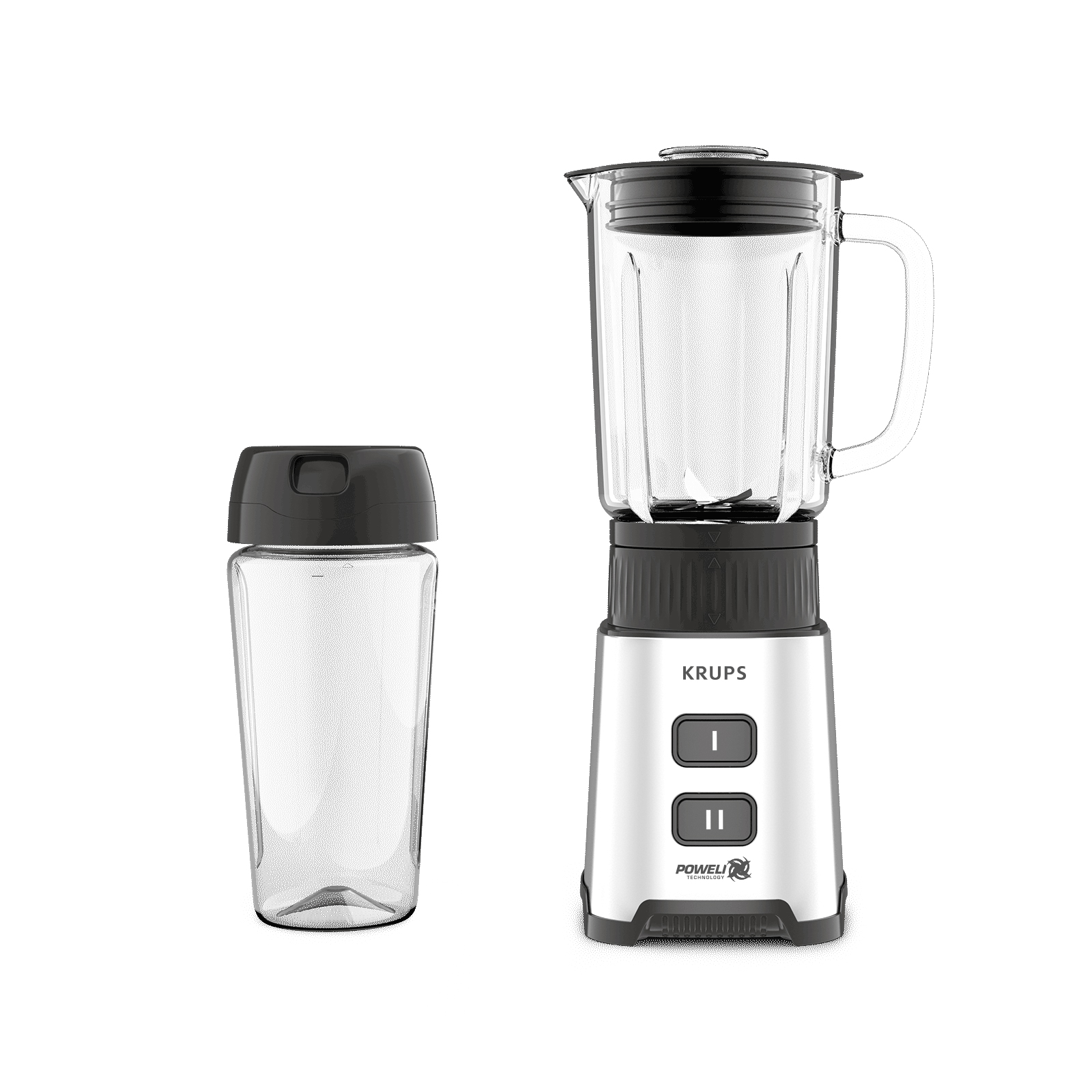 KRUPS Standmixer KB17GD - Edelstahl - 1 Liter