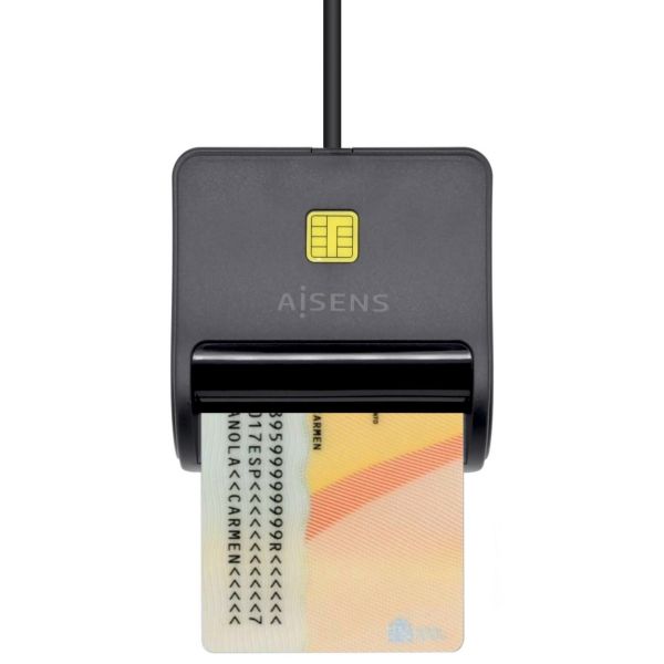 Aisens Leitor de Cartões Inteligente Dni 2.0 Black - ASCR-SN01-BK