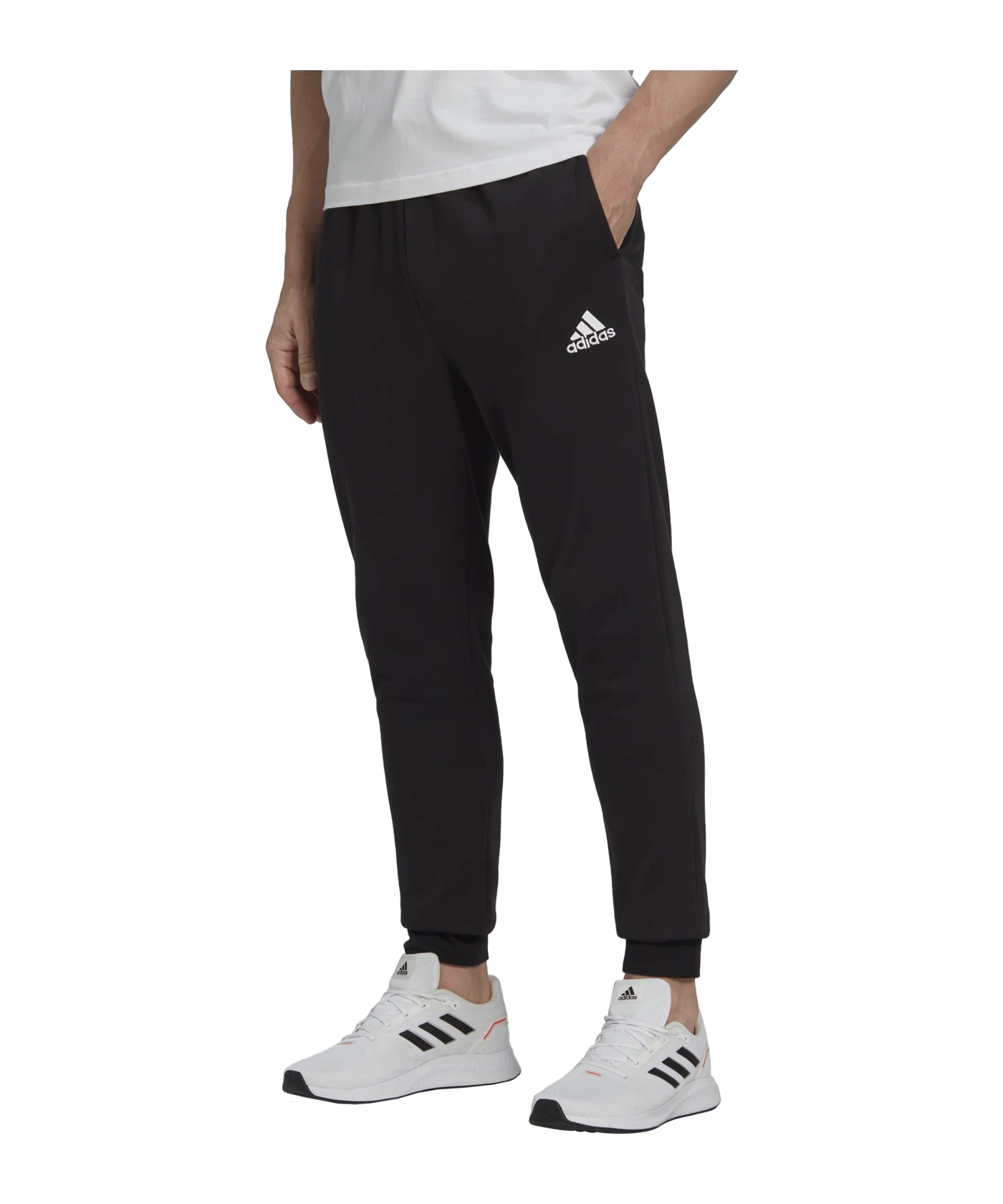 adidas Feelcozy Jogginghose Schwarz Weiss