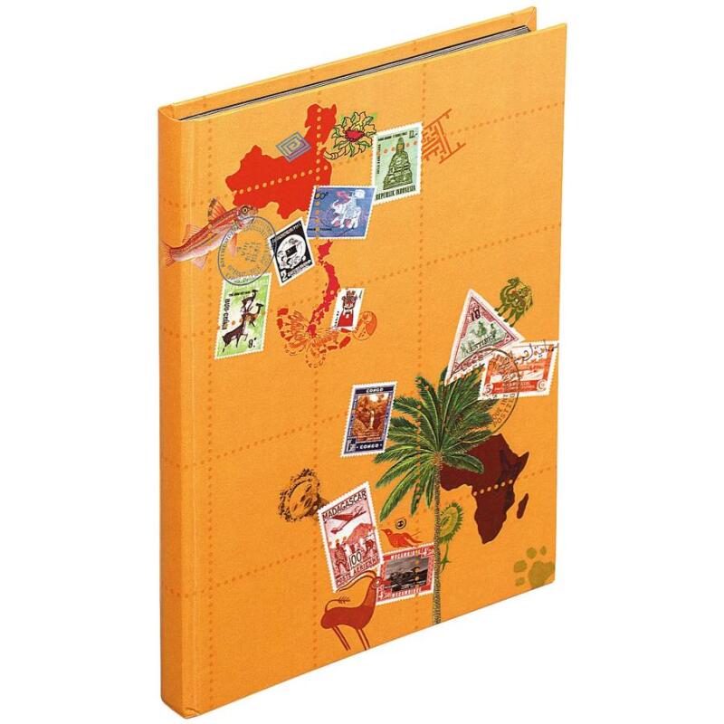 Album de timbres Globe-Trotter 16 pages noires - 22,5x30,5 cm - Visuels assortis