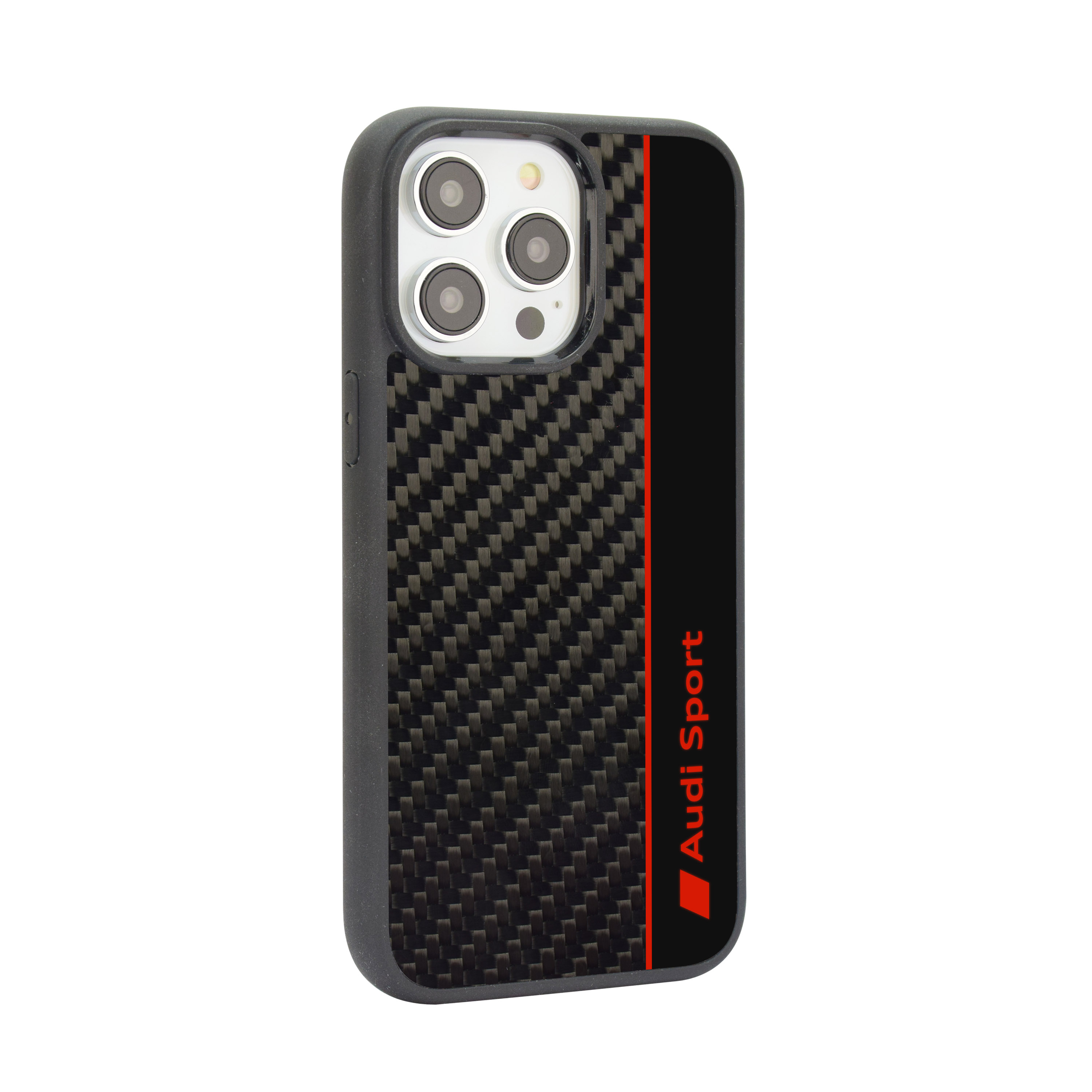 iPhone 14 Pro Max Hardcase Hülle Carbon Fiber (AUS-TPUPCIP14PM-R8/D1-BK) - Schwarz