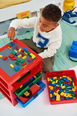 LEGO Oppbevaringshylle med 3 skuffer, Blå