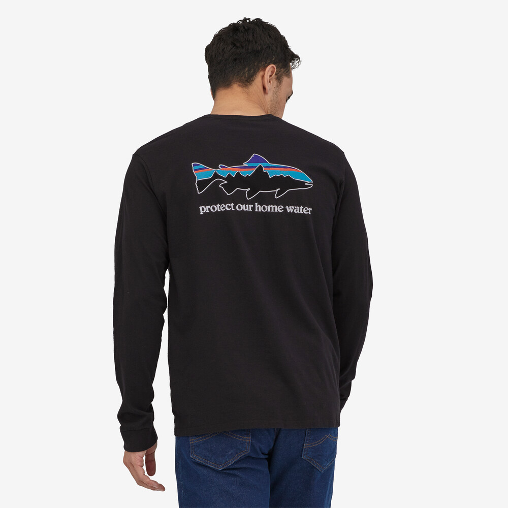 Herren Langarm-T-Shirt „Home Water Trout Responsibili-Tee“