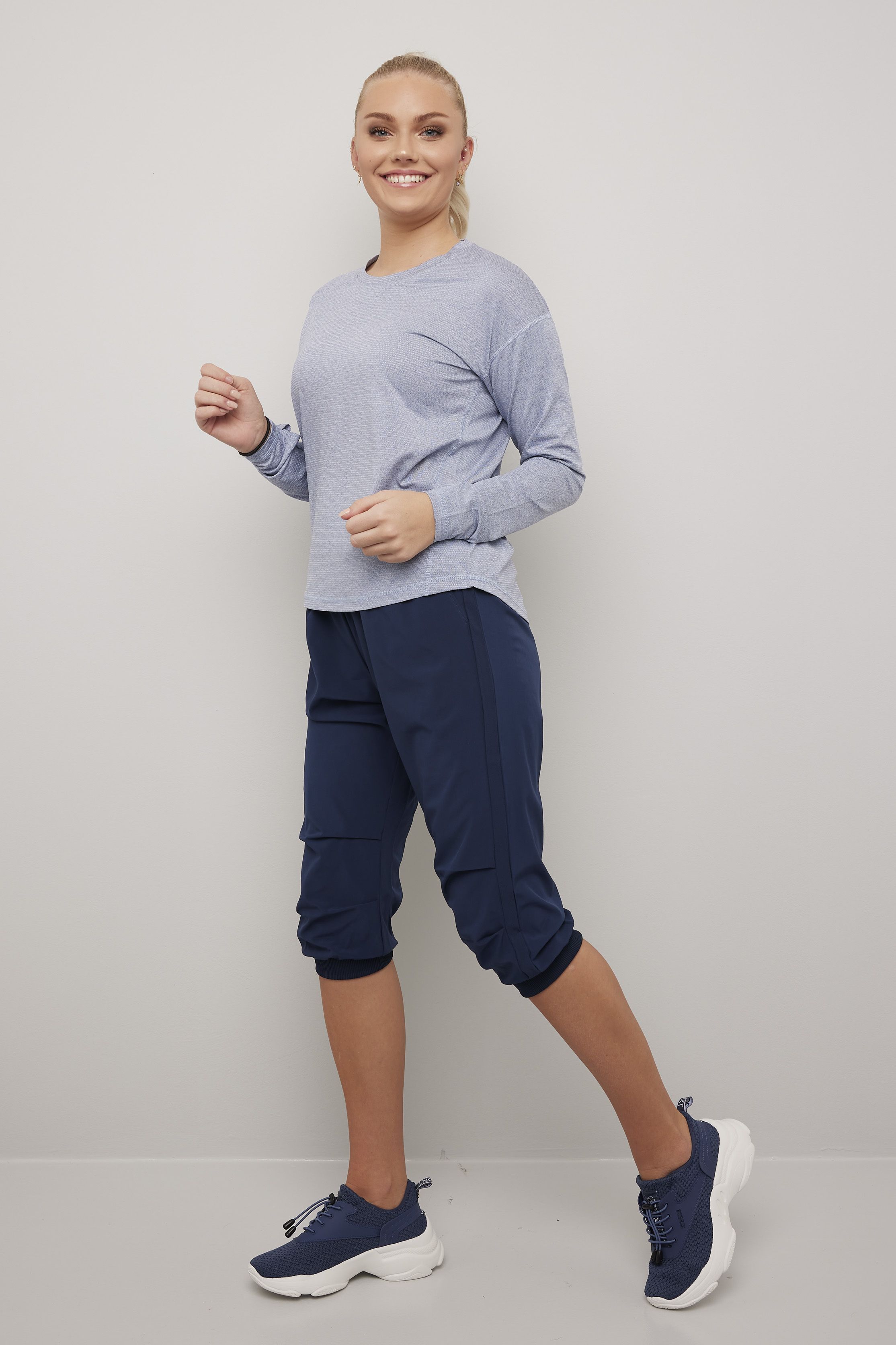 Loose fit treningsbukse med trekvart lengde