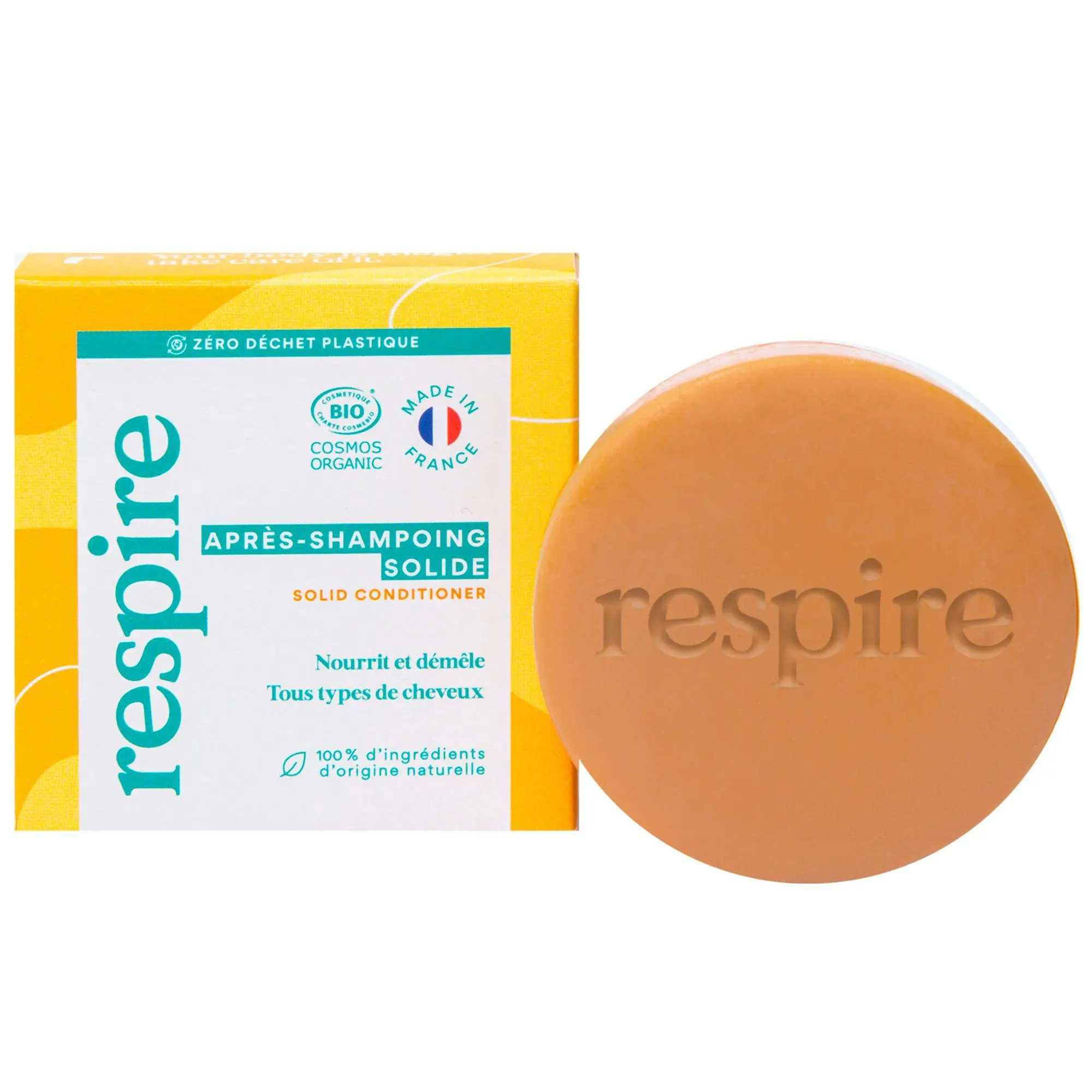 Respire - HAIRCARE Après-shampoing solide- Green