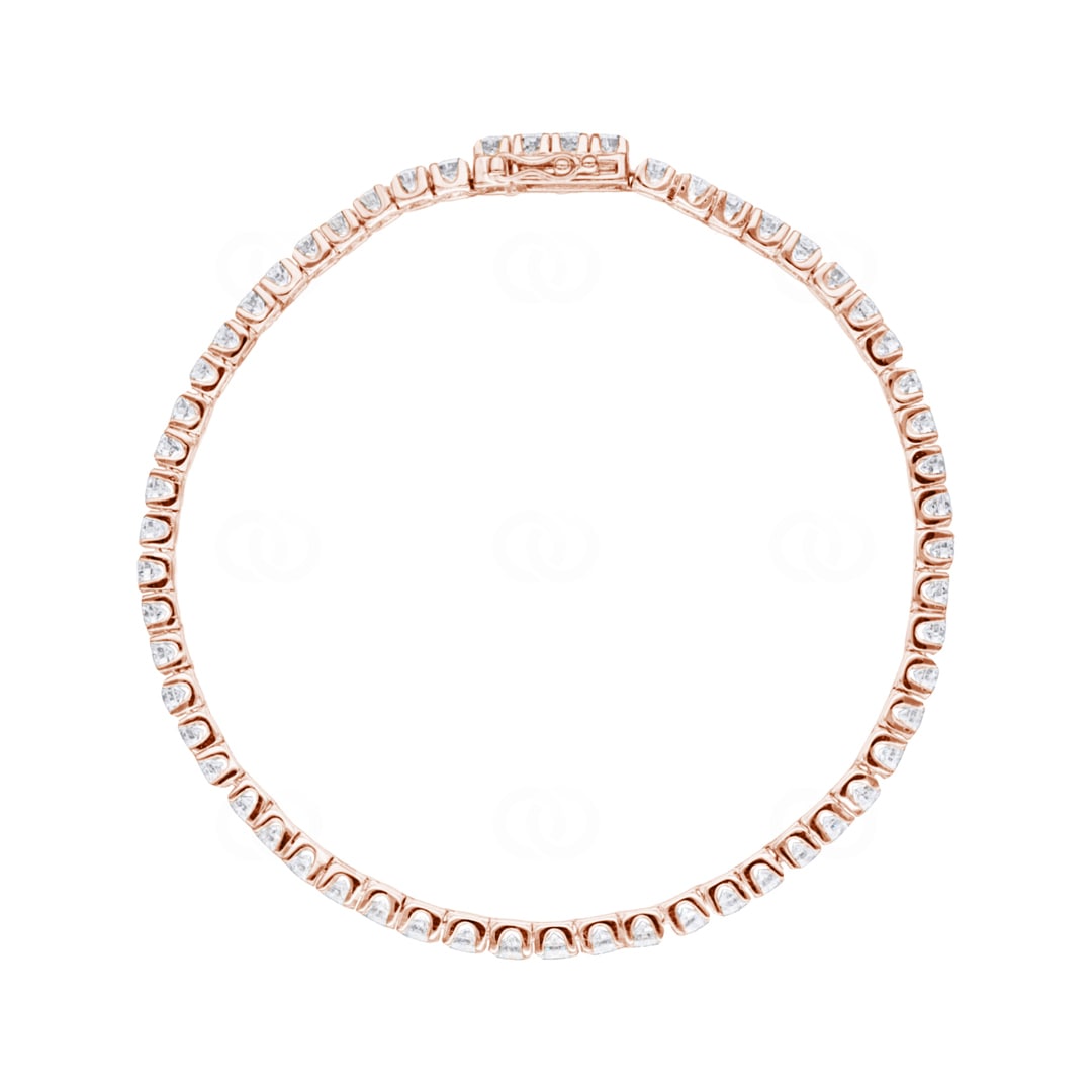 5.00 Karat Diamanten Tennisarmband 750/18 K Roségold