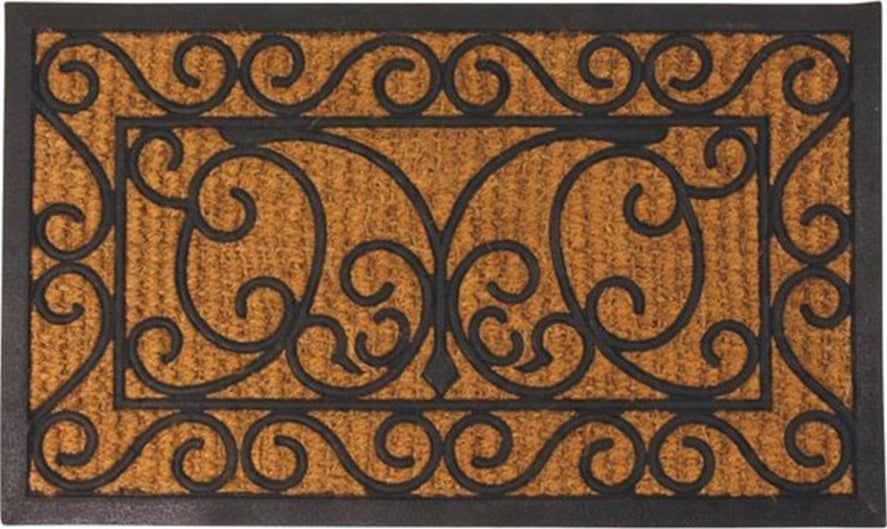 Esschert Design kokosmat zwart naturel 74,5 x 44,5 cm