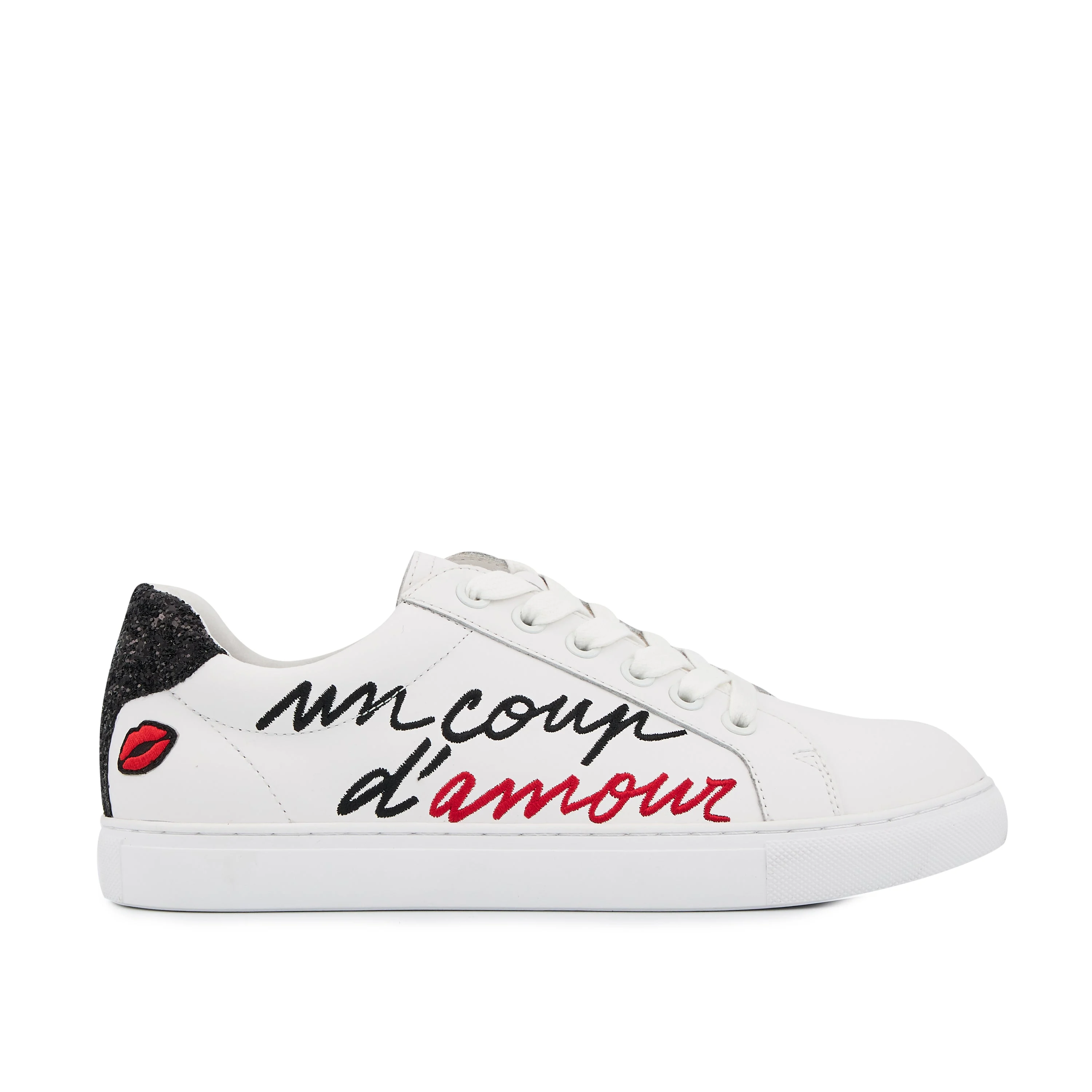 SIMONE UN COUP D'AMOUR - Sneakers en cuir | Blanc
