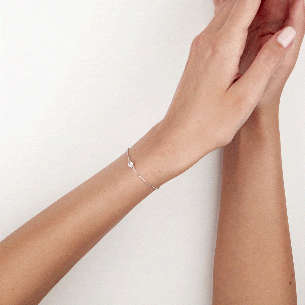 Bracelet Alda Argent Blanc Oxyde De Zirconium