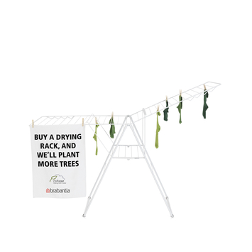 Brabantia HangOn Droogrek - 25 m - Inklapbaar wasrek - White