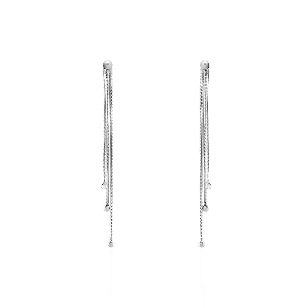 Boucles D'oreilles Pendantes Giorgia Argent Blanc