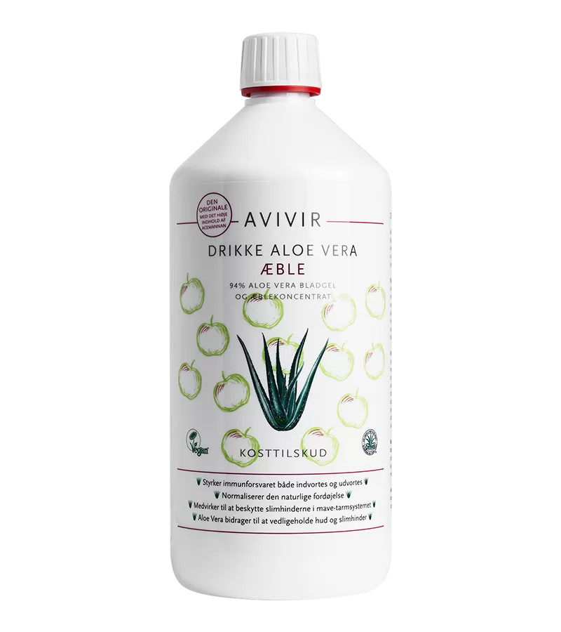 Avivir Drikke Aloe Vera Æble - 1000 ml