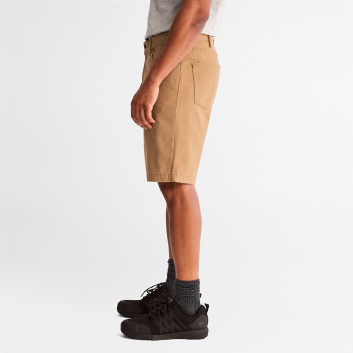 Shorts de trabalho Timberland PRO Son-Of-A-Short para homem, em amarelo escuro.