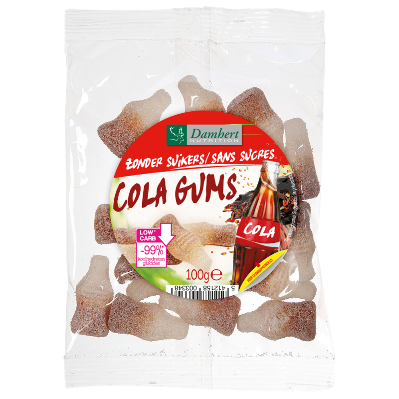 Damhert Colaflesjes Zonder Suikers 125g