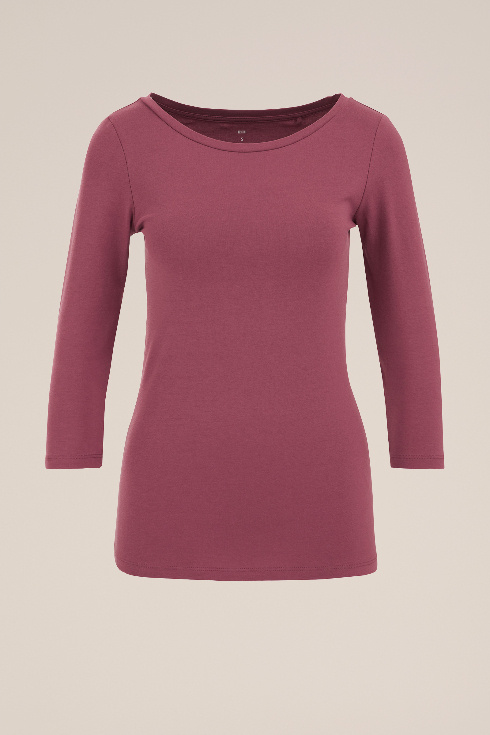 T-shirt met driekwart mouwen WE Fashion Oudroze