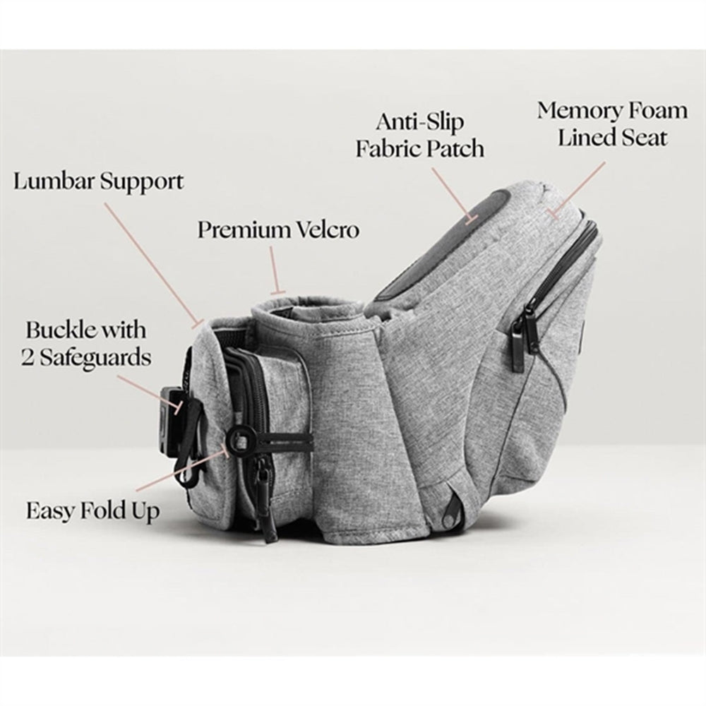 V2 Hip Carrier Grey - Tushbaby → Luksusbaby.dk