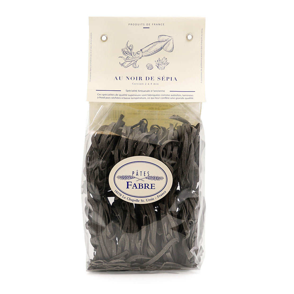 Tagliatelles au noir de sépia