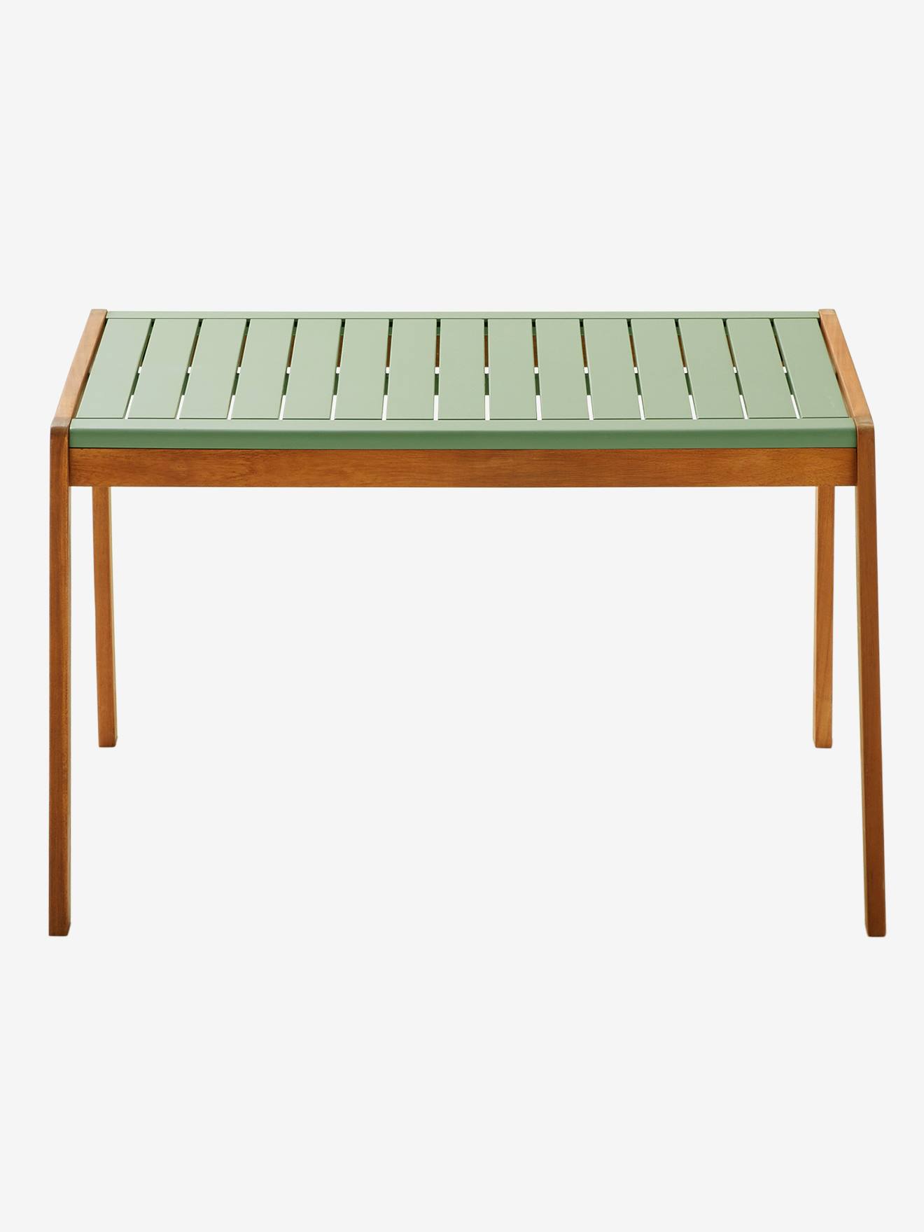 Mesa infantil de exterior na cor cáqui, estilo verão.