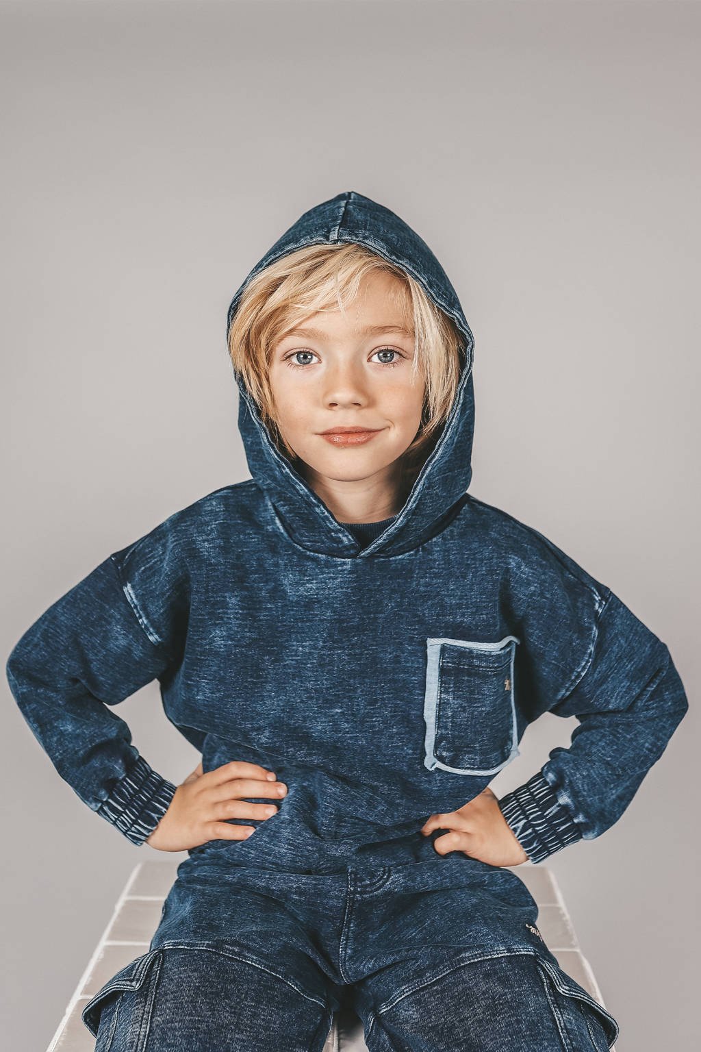 Your Wishes sweater donkerblauw
