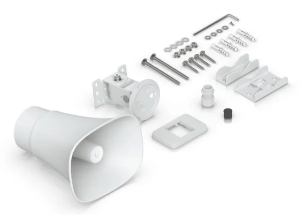 Ubiquiti UP-AI-Horn-Speaker-W, 1-vejs, Ledningsført, Hvid