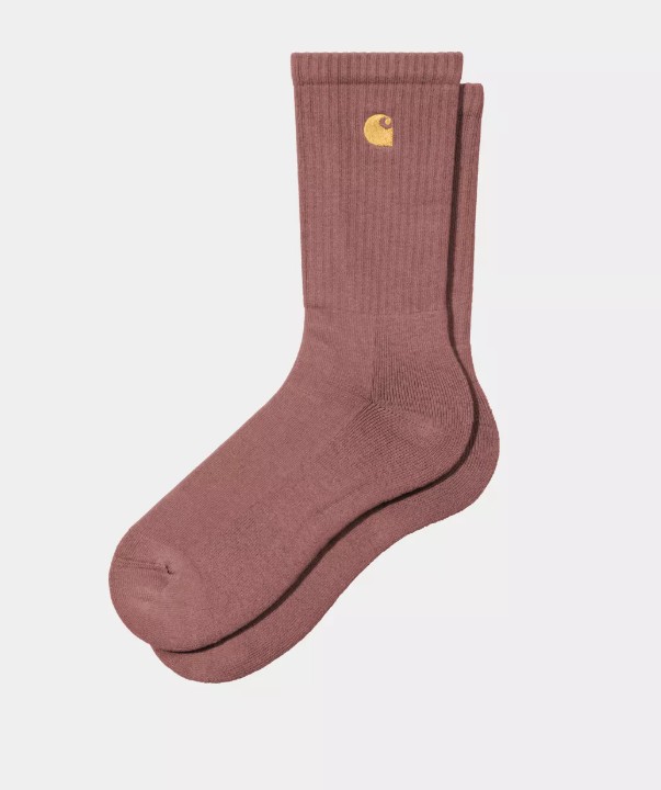 Carhartt WIP Chase Socks Dusty H Brown / Gold
