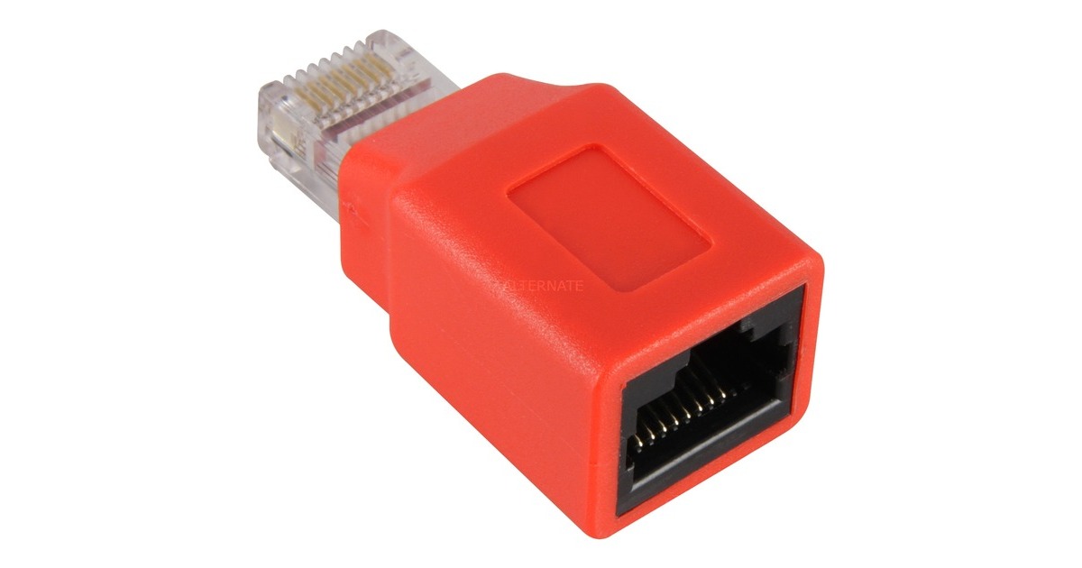 goobayAdapter RJ45 Cat.5 Crossover  (Rood)