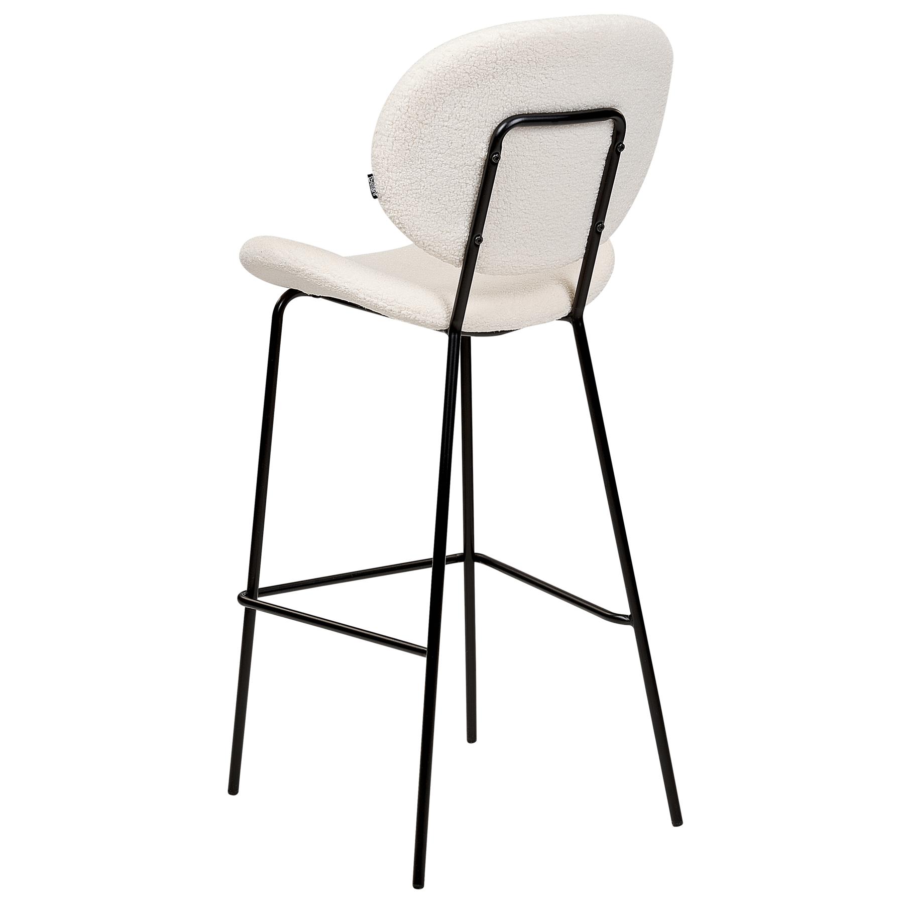 Beliani - LUANA - Barkruk set van 2 - Wit - Bouclé