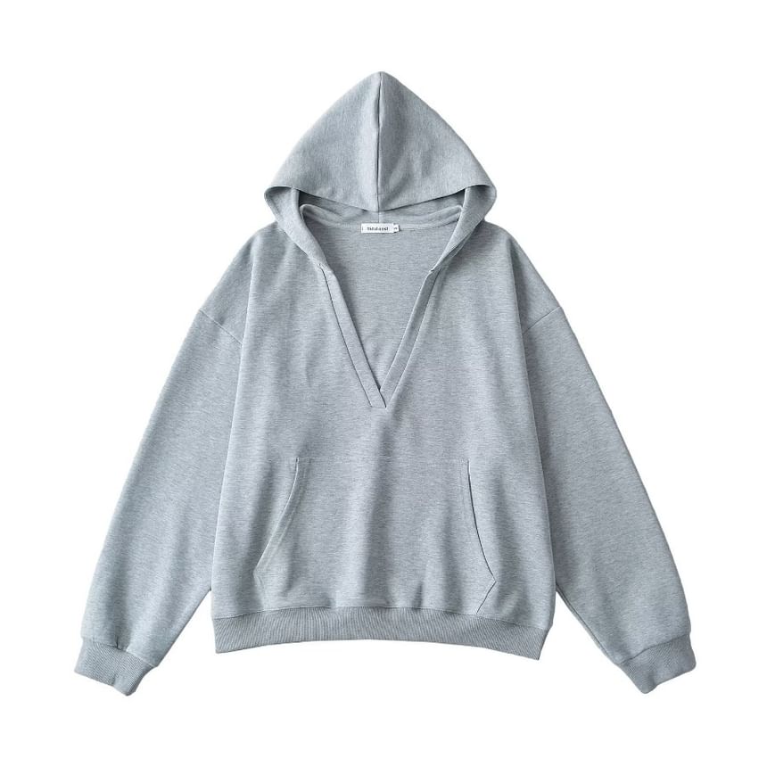 Yukis - V-hals effen hoodie