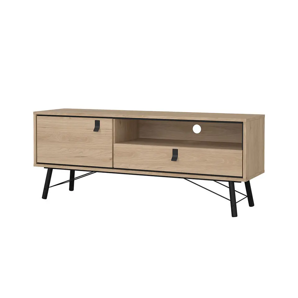 Hioshop Ry TV-meubel 1 deur 1 lade eikdecor