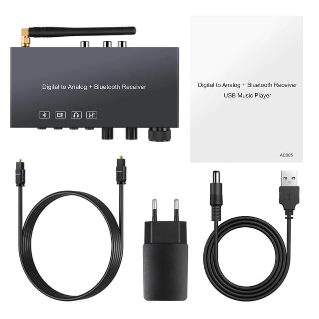 Digital til lyd lydkonverter 192Khz DAC med Bluetooth og USB