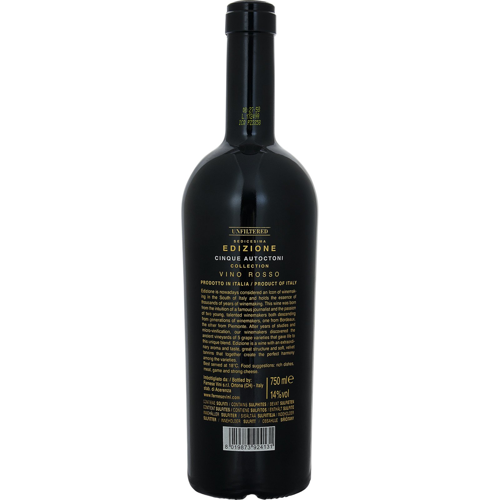 Edizione Cinque Autoctoni Collection Limited Release 75 cl