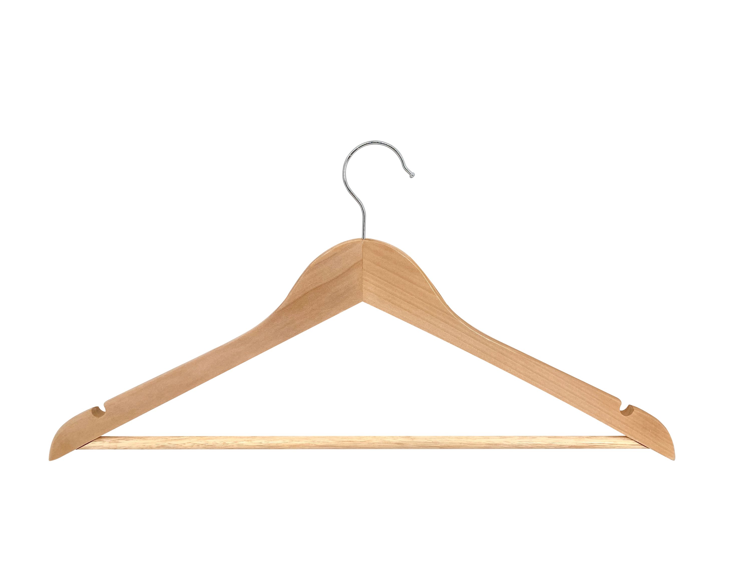 Kleiderbügel Holz natur 50er Set
