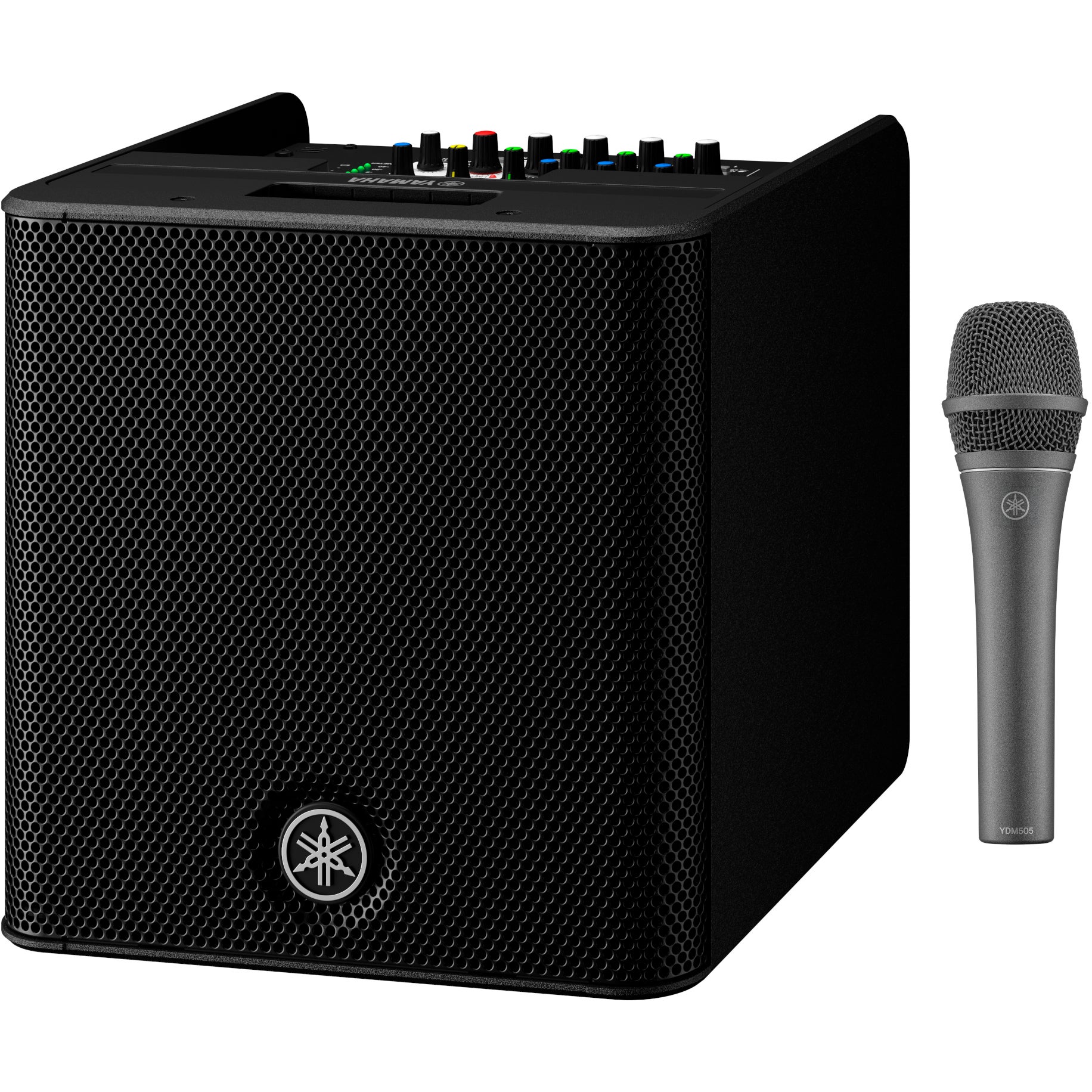 Yamaha Stagepas 200 mobiele accu speaker met gratis YDM505 dynamische microfoon