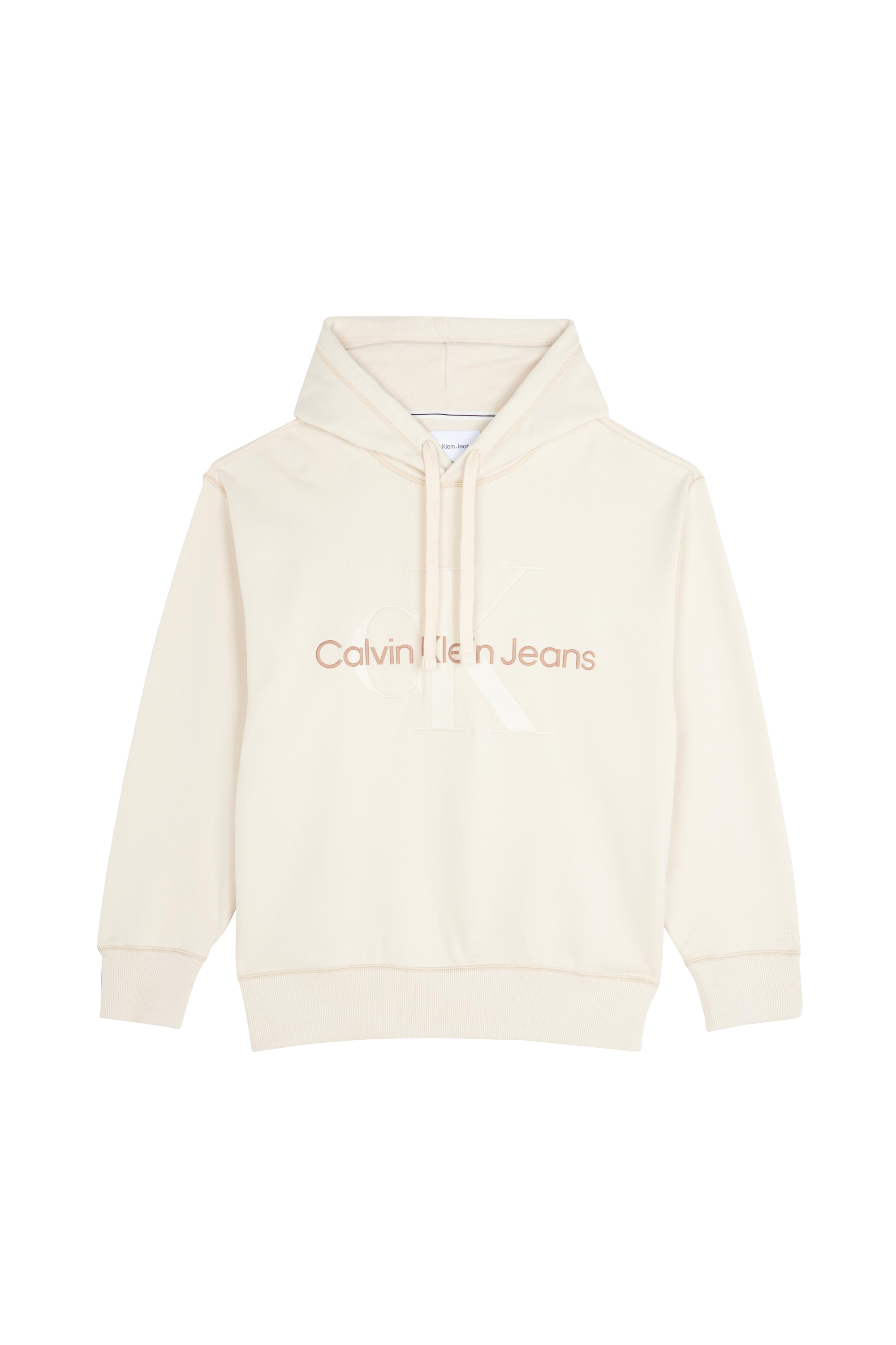 CALVIN KLEIN JEANS Hoodie WASH MONOLOGO HOODIE Blanc