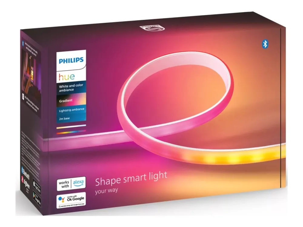 Philips Hue White and Colour Ambiance Gradient - Lysrem - LED - 20 W - 2200-6500 K - 200 cm - hvid