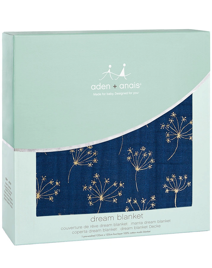 Schmusedecke DREAM BLANKET - (120x120cm) in metallic/gold