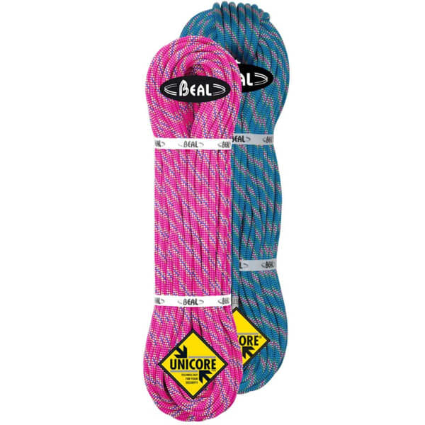 Corde alpinisme BEAL COBRA II 8.6MM GD 2x50M BLUE FUCHSIA