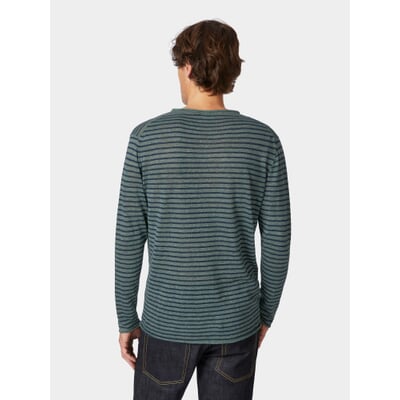 Herren-Strickpulli, Grün-Blau